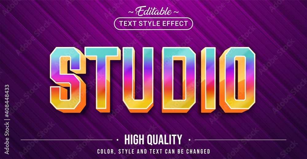 Poster Editable text style effect - Studio text style theme.
