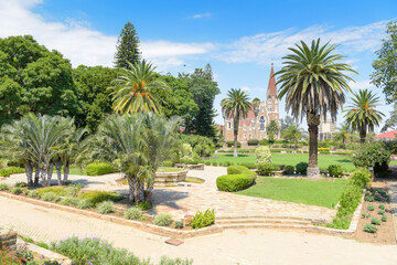 Parliament Garden With Christus Church Windhoek Namibia