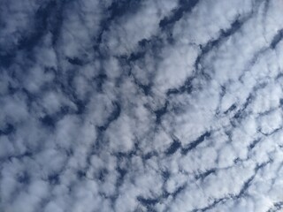 Altocumulus Clouds making up unique pattern on sky