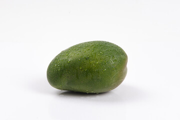 green mango isolate on white background