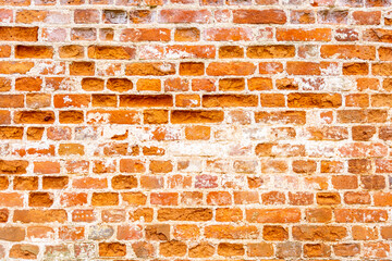 Ancient brick wall as vintage natural background