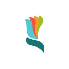 vector of abstract shape in flat style. can be used as  company logo or icon