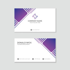 Modern purple business card template