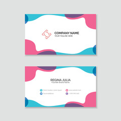 Abstract shape business card template