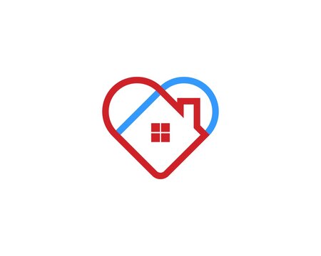 love home line art logo