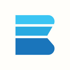 Letter B sea Blue vector design illustration