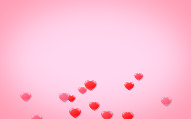 Red and pink heart. valentine's day abstract background with hearts.