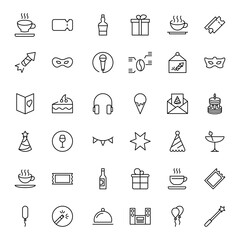 Holidays line icon set. Collection of vector symbol in trendy flat style on white background. Holidays sings for design.