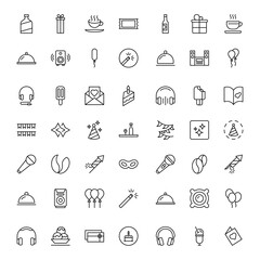 Fototapeta premium Holidays line icon set. Collection of vector symbol in trendy flat style on white background. Holidays sings for design.