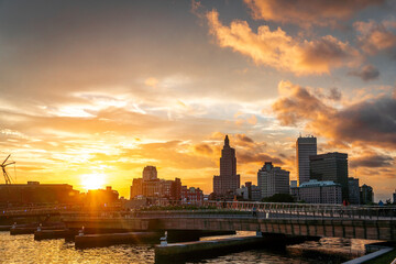Providence, Rhode Island at sunset