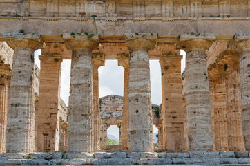 Basilica Hera Temple In Paestum, Italy
