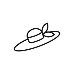Ladies hat icon design. vector illustration