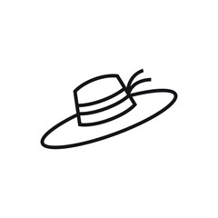 Ladies hat icon design. vector illustration
