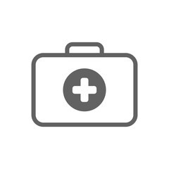 First Aid Kit Icon Vector Illustration. Emergency first aid icon. Medical Kit Icon. medical bag icon.