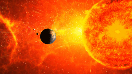 sun and earth in space © Bjorn Bakstad