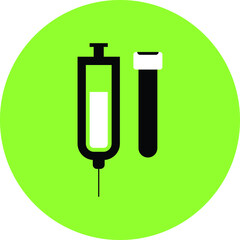 Syringe Icon. Injection, vaccine vector icon. 
