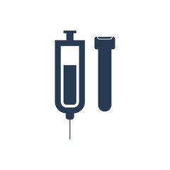 Syringe Icon. Injection, vaccine vector icon. 