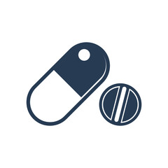 Medicine Icon. Capsule, Tablet, pills Icon. 