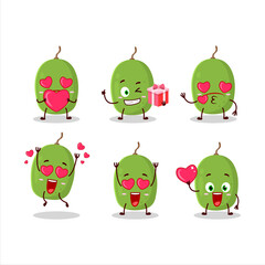 Ambarella cartoon character with love cute emoticon