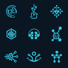 Technology Logo Design Template For Business And Company