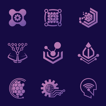 Technology Logo Design Template For Business And Company