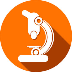 Microscope Icon for chemistry, biology, scientist, lab testing.