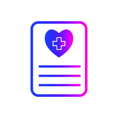Medical bill icon. doctor prescription, doctors note, medical balance icon.