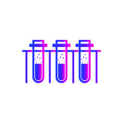 Test Tube Icon. Beaker, Flask, Chemistry Test Icon