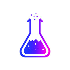 Test Tube Icon. Beaker, Flask, Chemistry Test Icon