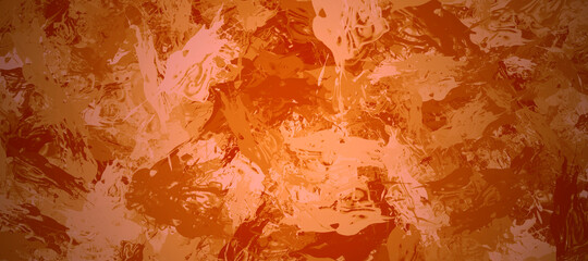 abstract fractal colorful orange copper beige khaki pumpkin marbled stone wall concete cement grunge image paint background bg texture wallpaper art frame sample illustration board