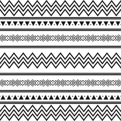 Black and white tribal ethnic pattern with geometric elements, traditional African mud cloth, tribal design. fabric or home wallpaper design