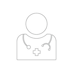 Doctor Icon | Health care, heartbeat, stethoscope.