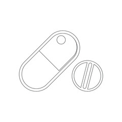 Medicine Icon. Capsule, Tablet Icon in vector illustration.