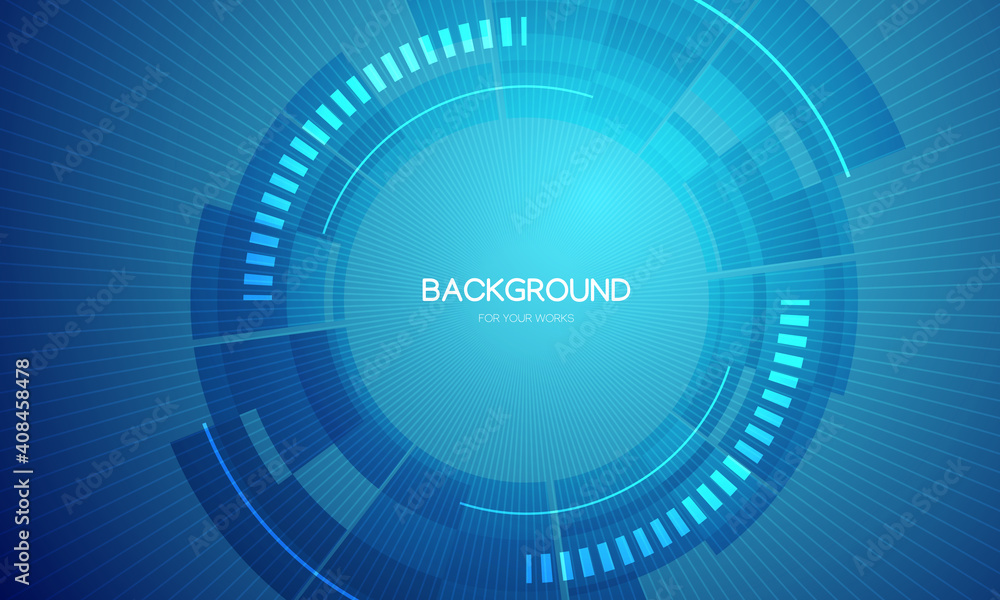 Aufkleber Abstract background vector illustration. Gradient blue with geometric shapes composition. Technology concept.
