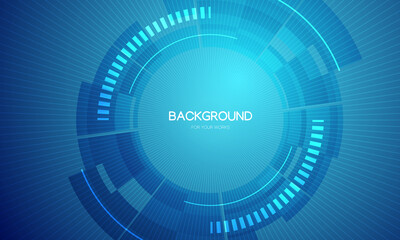 Abstract background vector illustration. Gradient blue with geometric shapes composition. Technology concept.