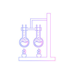 Laboratory experiment icon. chemistry, biological, ecological test tube analyze.