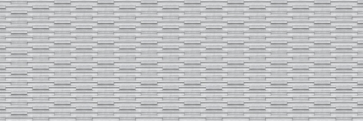 horizontal modern white brick wall for pattern and background