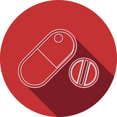 Medicine Icon. Capsule, Tablet Icon in vector illustration.