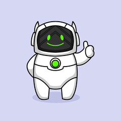 Obraz premium Cute robot mascot design logo