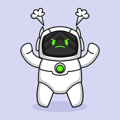 Cute robot mascot design logo