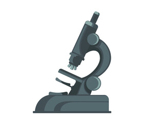 Microscope icon vector design. School microscope study science laboratory