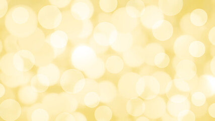 Abstract yellow background with Circle bokeh. Light blurred of light glitter. Glow texture background.