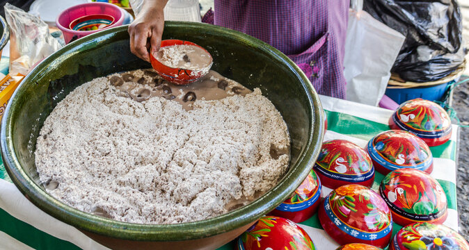 Traditional tejate drink of Oaxaca Mexico