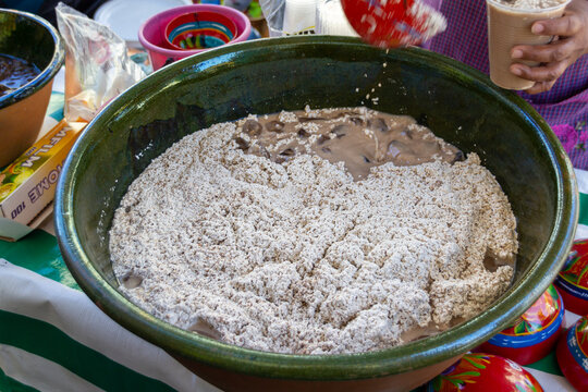 Traditional tejate drink of Oaxaca Mexico
