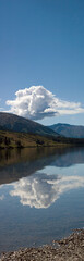 Naklejka na ściany i meble Alaskan lake with reflection