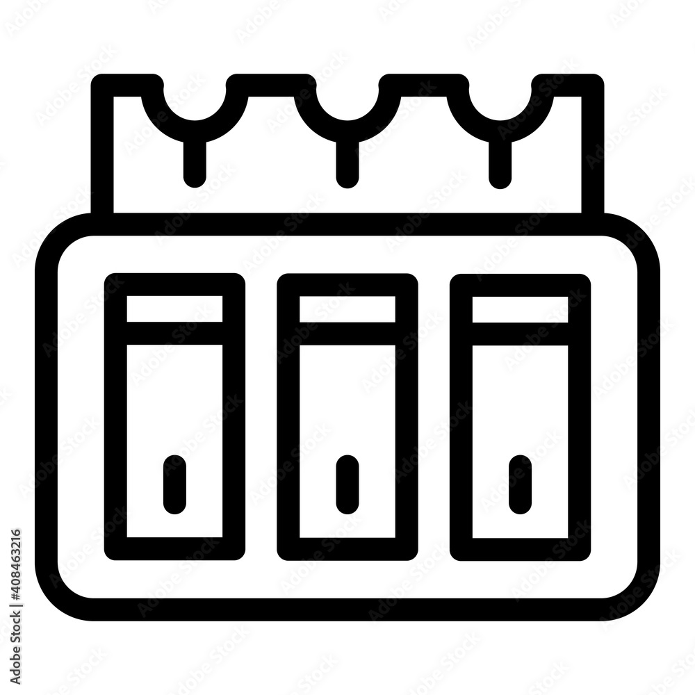 Poster control switches icon. outline control switches vector icon for web design isolated on white backgro