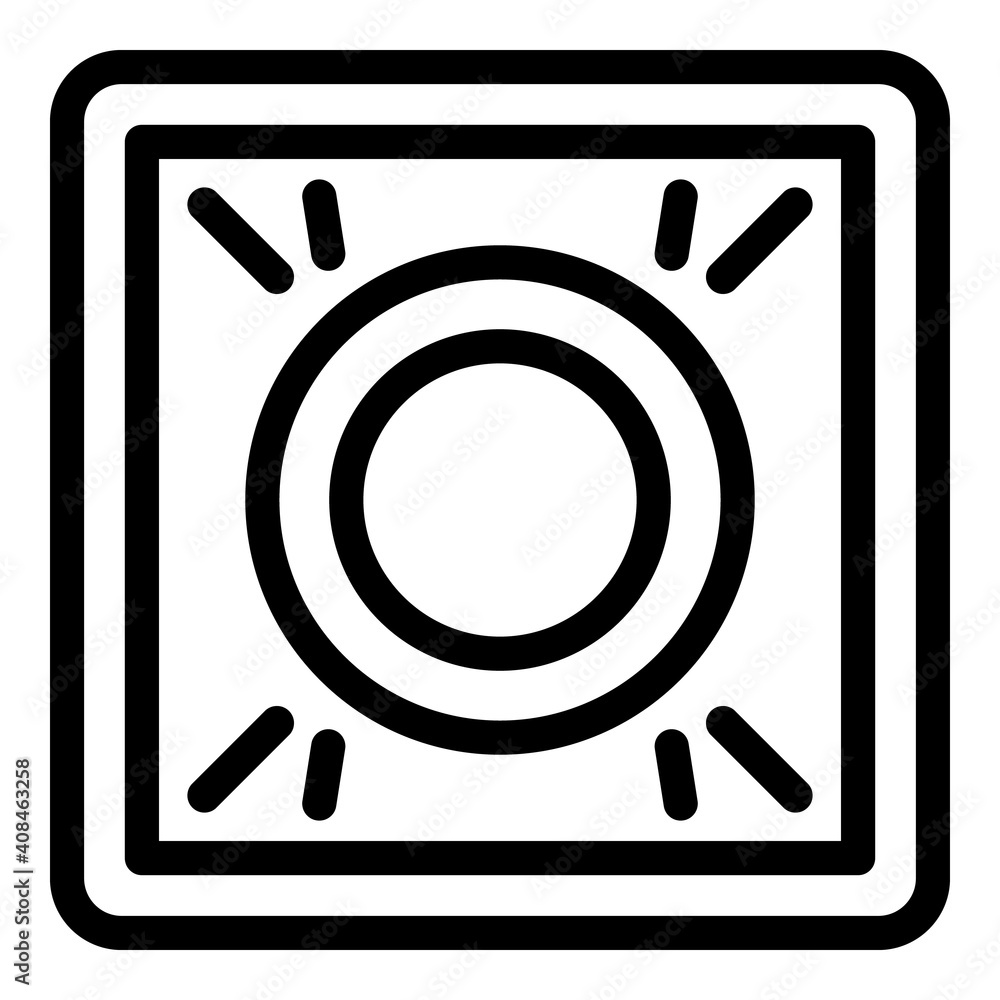 Poster circuit electric switch icon. outline circuit electric switch vector icon for web design isolated on