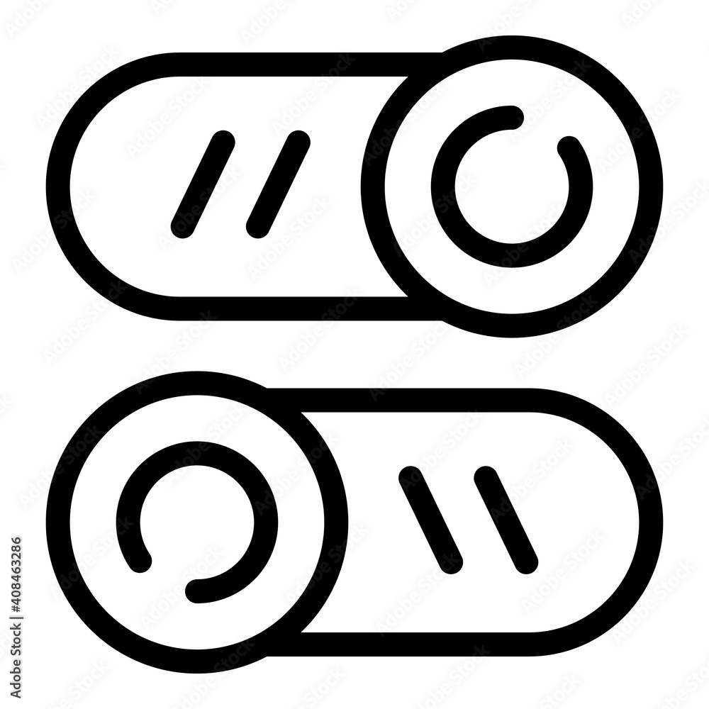 Poster on off buttons icon. outline on off buttons vector icon for web design isolated on white background