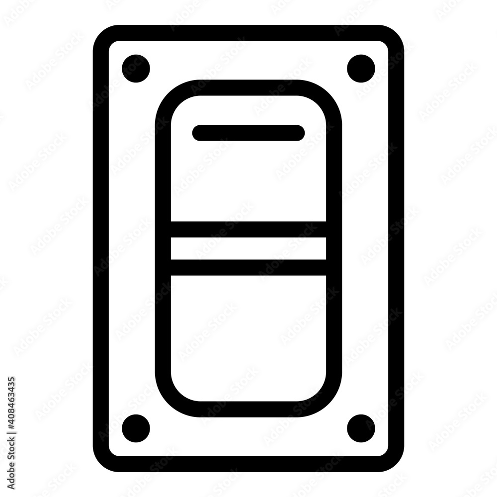 Aufkleber Generator energy switch icon. Outline generator energy switch vector icon for web design isolated on white background