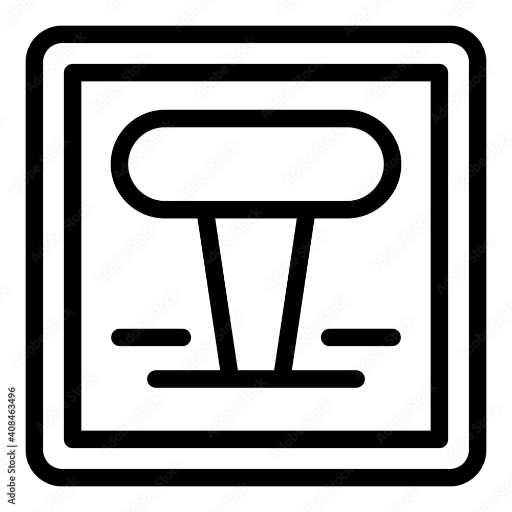 Aufkleber power lever icon. outline power lever vector icon for web design isolated on white background